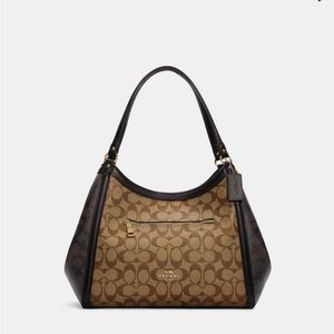 Coach bag , brand new , brown and cream color with some black border